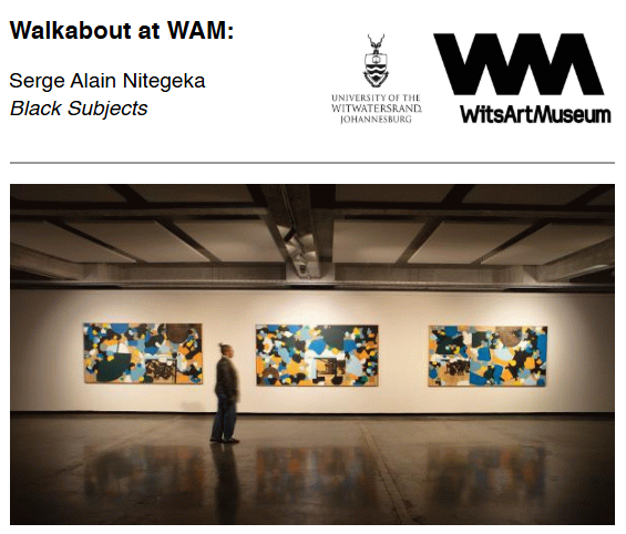 WAM Walkabout of Serge Alain Nitegeka